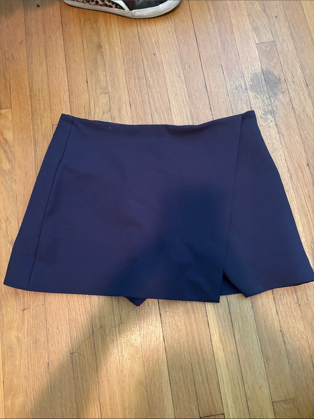 Zara Deep Navy Asymmetrical Skort